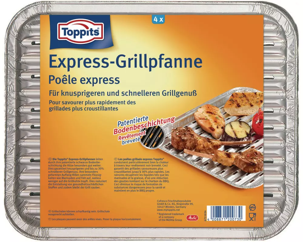 Toppits Grillschale Express 4 Stück