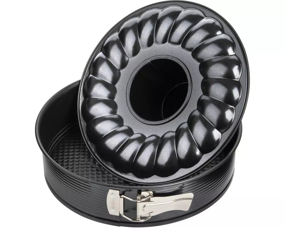 Zenker Springform Black Metallic mit Flach- und Rohrboden, Ø 26 cm