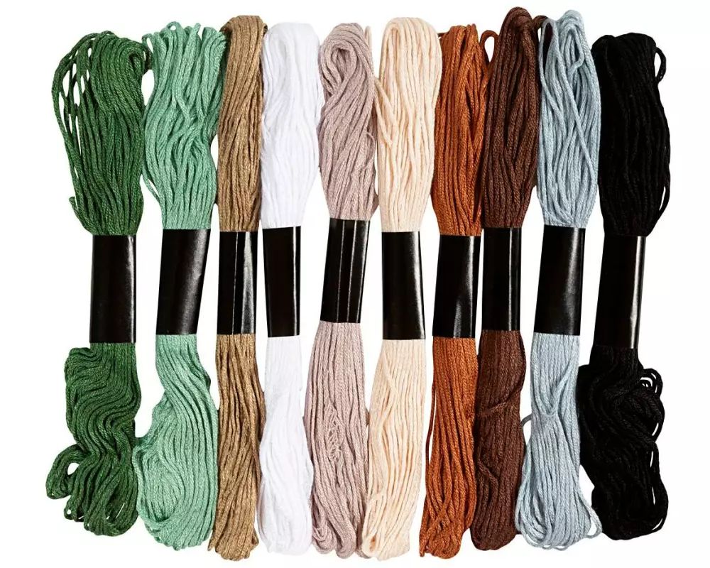 Creativ Company Stickgarn Naturfarben, 10 x 8 m
