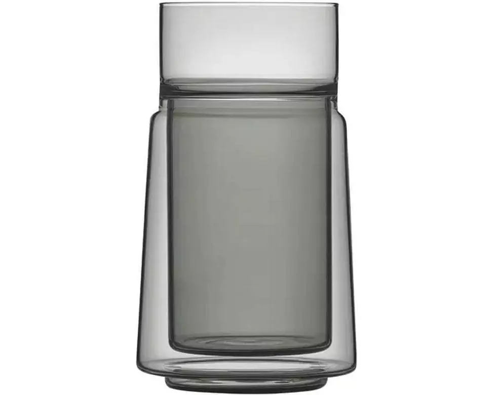 Jacob Jensen Thermo-Glas Doppelwandgläser Large 330 ml, Schwarz