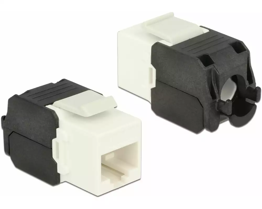 Delock Keystone-Modul RJ-45 Cat.6A, UTP Weiss