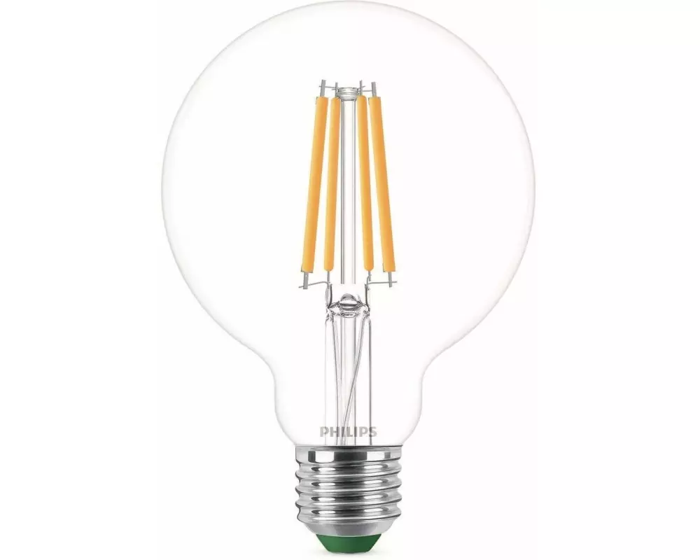 Philips E27 Globe LED, Ultra-Effizient, Warmweiss, 60W Ersatz