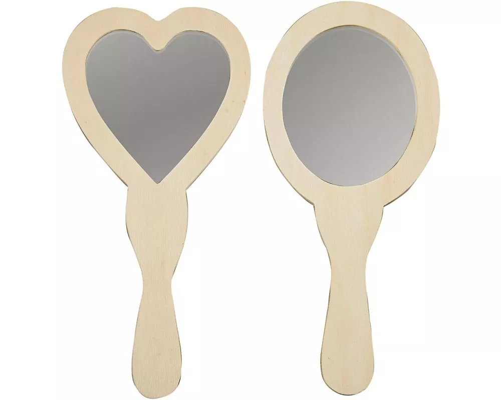 Creativ Company Holzartikel Handspiegel 2 Stück