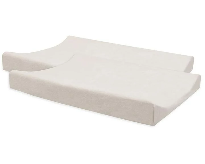 Jollein Wickelauflagenbezug Frottee 2er Set 50 x 70 cm, Oatmeal