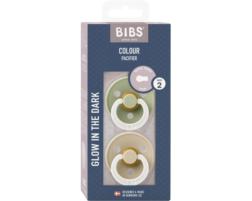 Bibs Rund Colour 6-12m, 2 Stk. / Sage_Glow