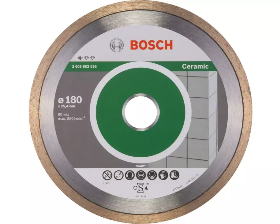 Bosch Professional Diamanttrennscheibe Standard for Ceramic, 180 x 1.6 x 7 mm