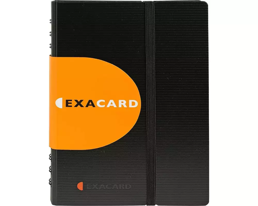 Exacompta Visitenkartenbuch Exactive Exacard für 120 Karten, Schwarz