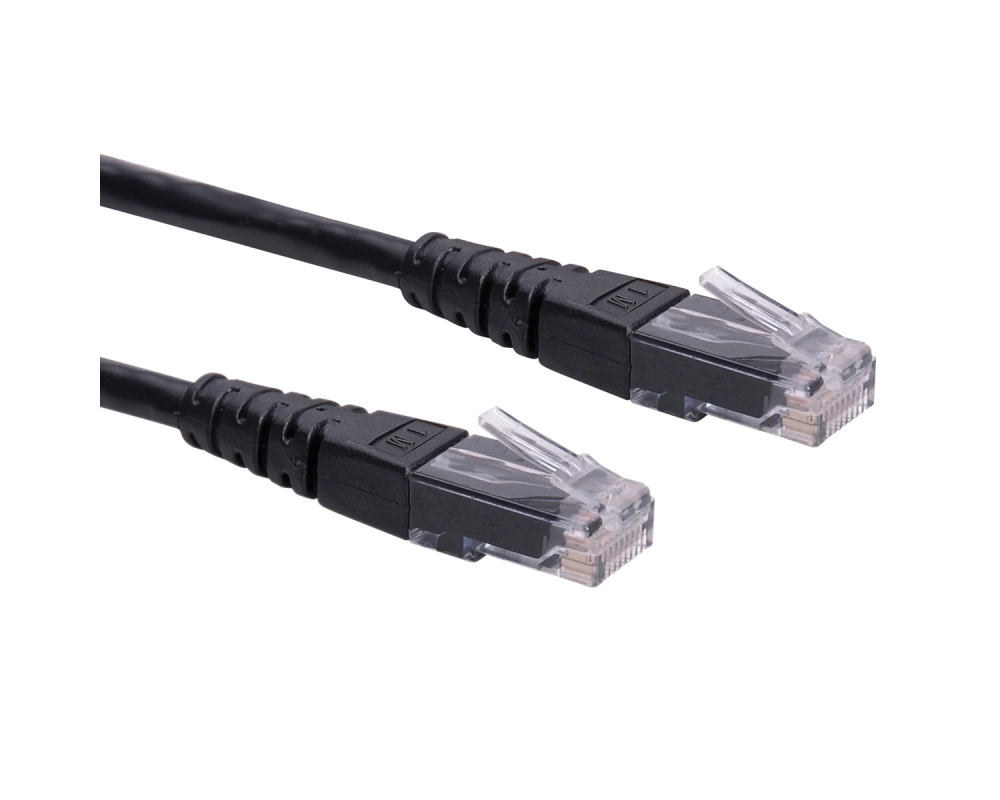 ROLINE Patchkabel Cat.6 (Class E) UTP, schwarz, 1 m