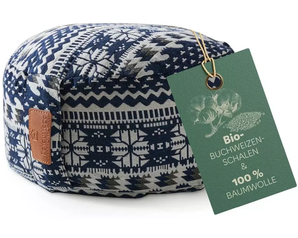 DoYourYoga Yoga-Kissen Vishnu Buchweizenschalen, Mehrfarbig