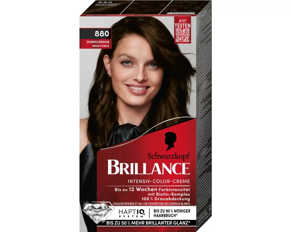 Schwarzkopf BRILLANCE Haarcoloration Brillance 880 Dunkelbraun