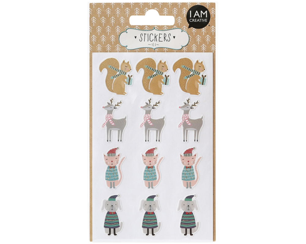 I AM CREATIVE Sticker X-mas I 4087.506 4 Blatt à 48 Stück