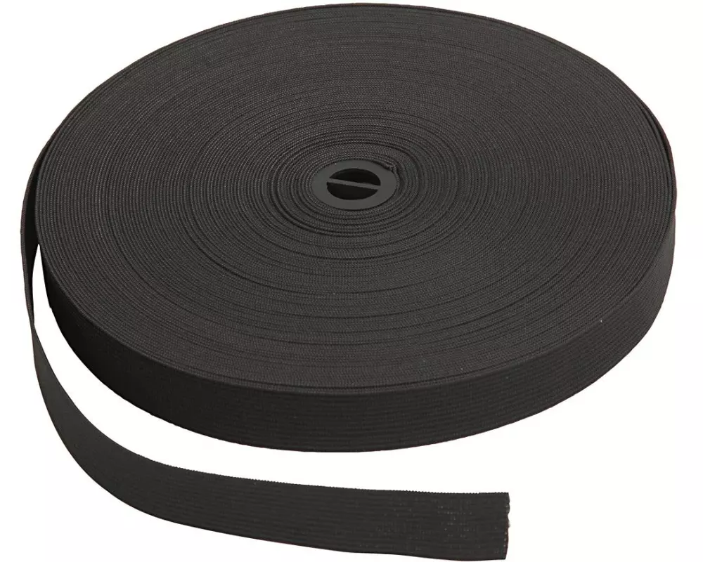 Creativ Company Elastikband 20 mm x 25 m, Schwarz