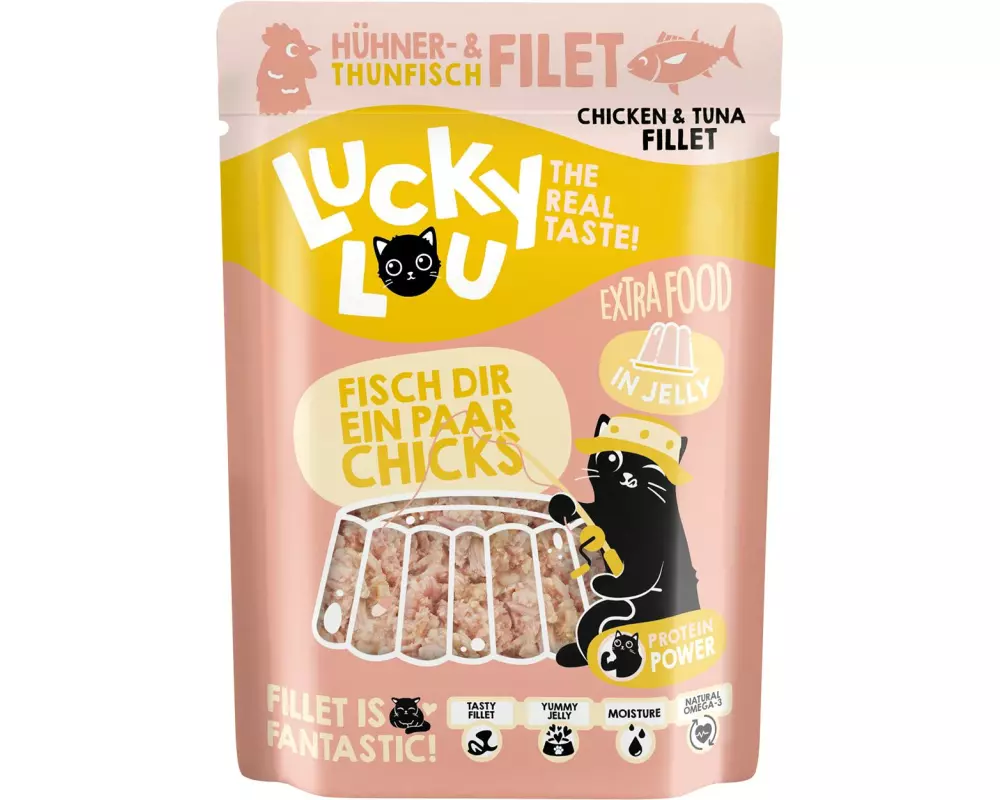 Lucky Lou Extra Food Thunfisch-&Hühnerfilet in Gelée, 70 g