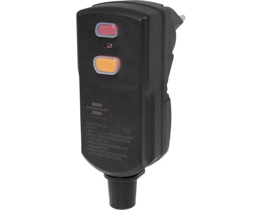 Brennenstuhl FI-Zwischen-Schutzschalter 10A-30mA, Typ A, 230 V, IP55