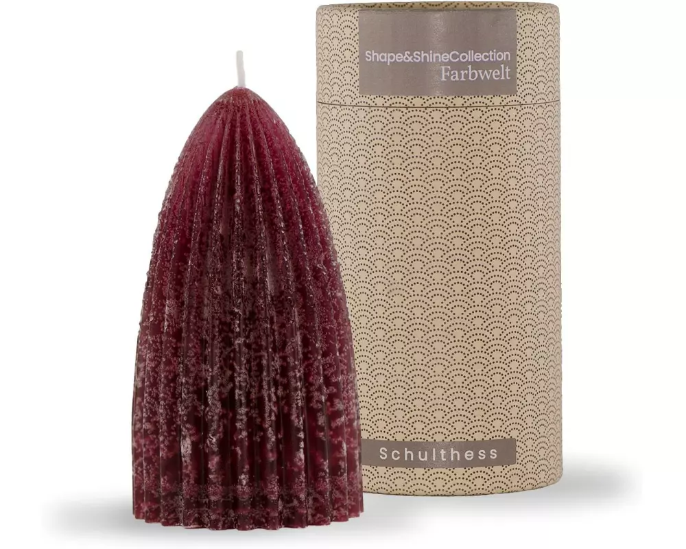 Schulthess Kerzen Duftkerze Shape & Shine, 6.5 x 13 cm, Bordeaux