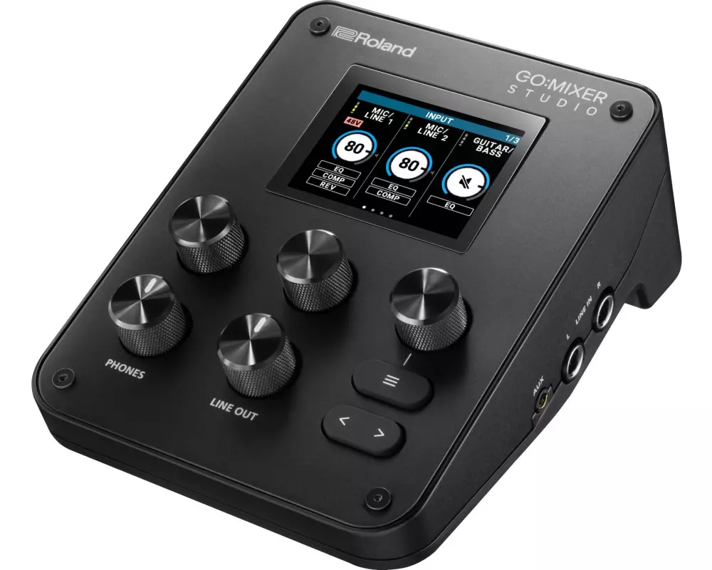 Roland Mischpult GO:MIXER Studio, Audio Interface USB-C, Schwarz