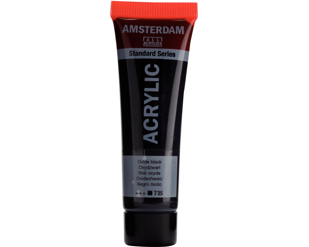 AMSTERDAM Acrylfarbe 20ml 17047350 Oxidschwarz 735
