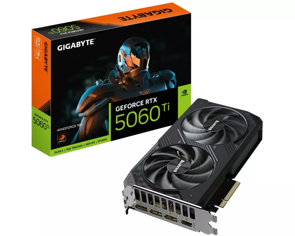 Gigabyte Grafikkarte GeForce RTX 5060 Ti WINDFORCE 16G
