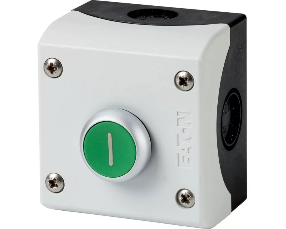 Eaton Drucktaster im Gehäuse, 1Ö + 1S, Grün