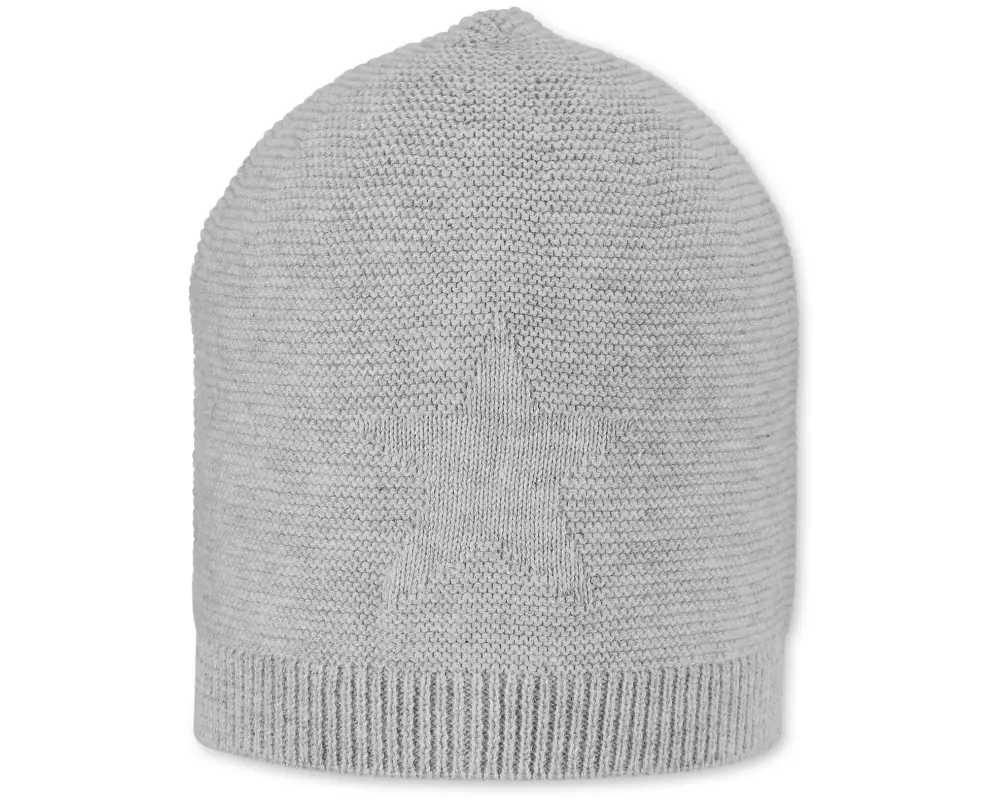 Sterntaler Wintermütze Stern Hellgrau Melange Gr. 47