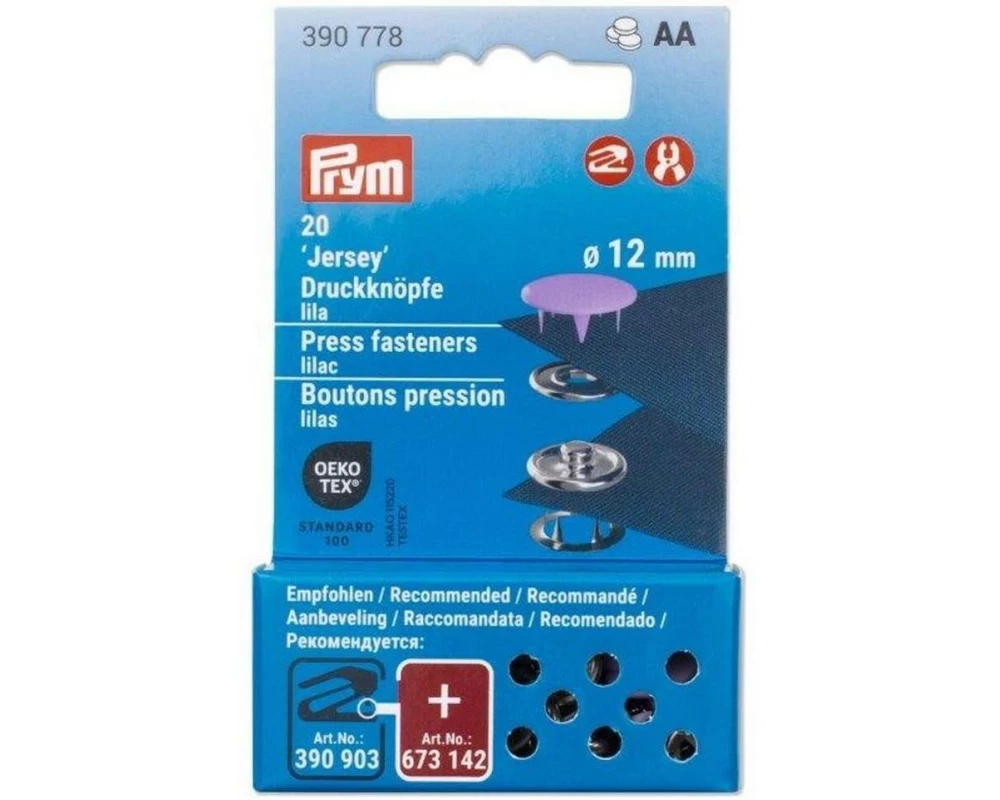 Prym Druckknöpfe Jersey 12 mm, Lila