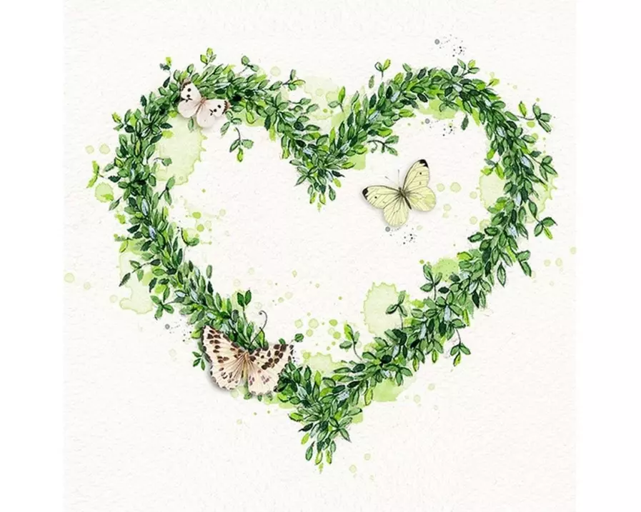 Braun + Company Papierservietten Green Dream 33 cm x 33 cm, 20 Stück