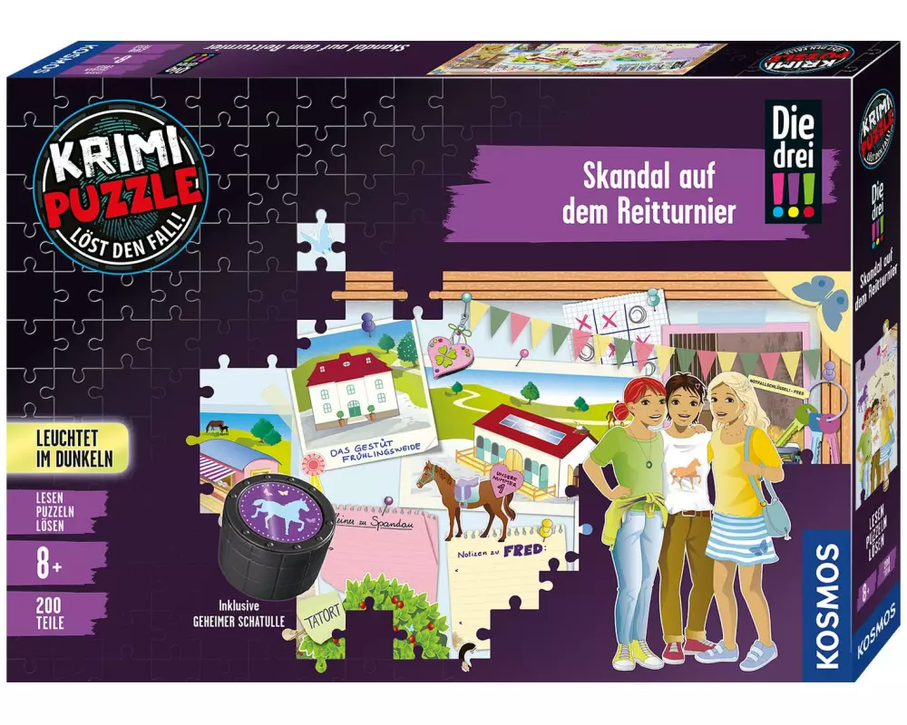 Kosmos Krimi-Puzzle Die drei !!! - Reitturnier