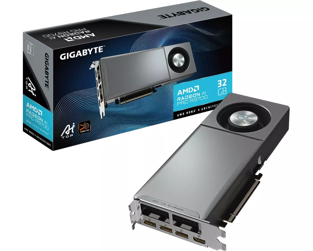 Gigabyte Grafikkarte Radeon AI PRO R9700 AI TOP 32G