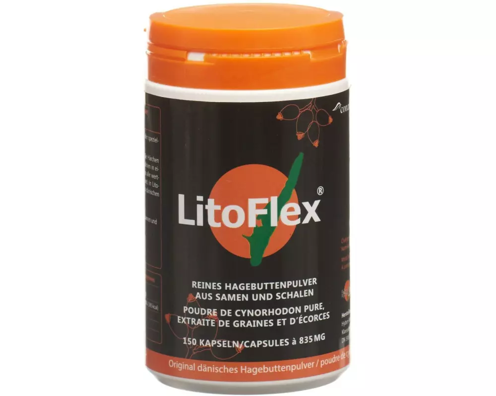 LitoFlex Reines Hagebuttenpulver 150 Kapseln