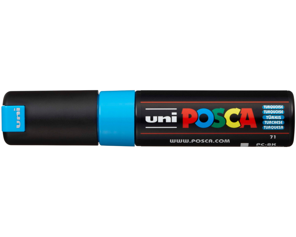 UNI-BALL Posca Marker 8mm PC8KTURQUOIS türkis, Keilspitze