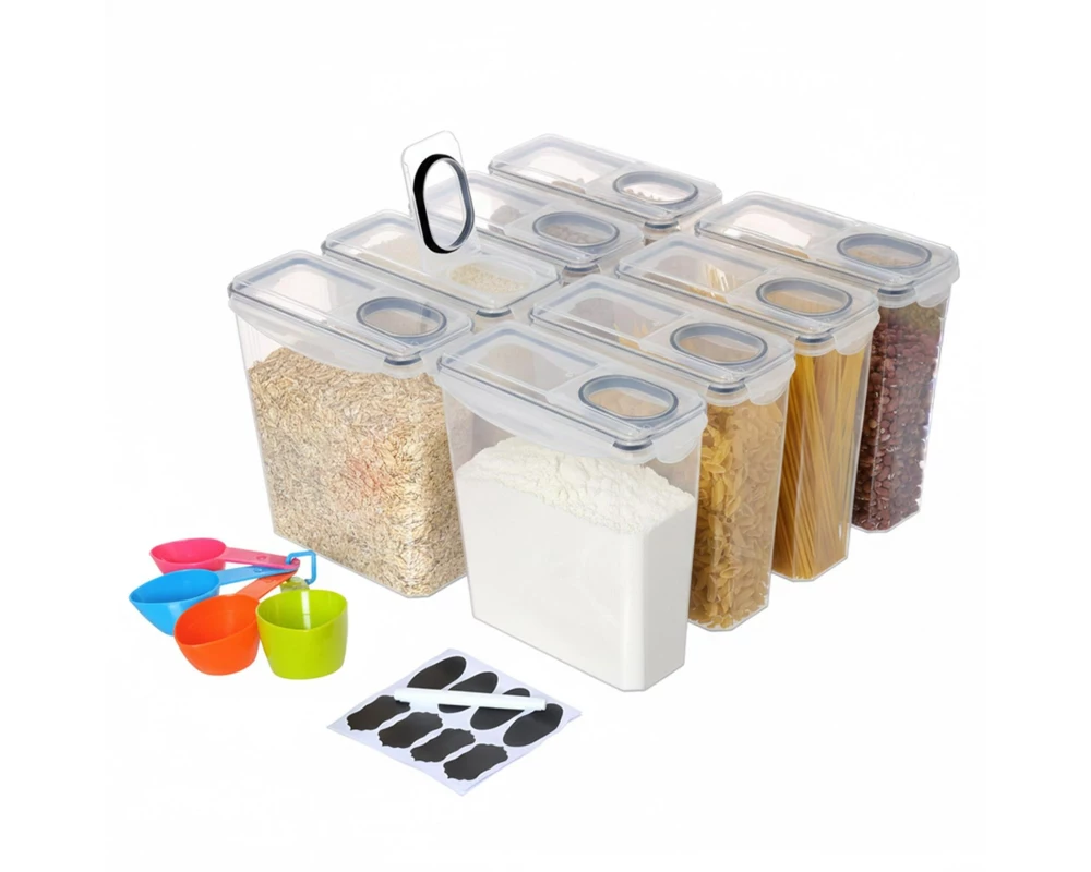 relaxdays Frischhaltedosen-Set, 3.7 l, 8 Stück