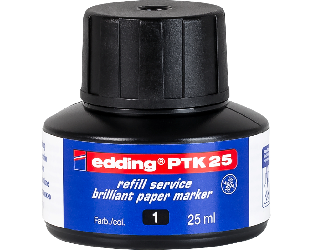 EDDING Tinte 25ml PTK-25-1 schwarz