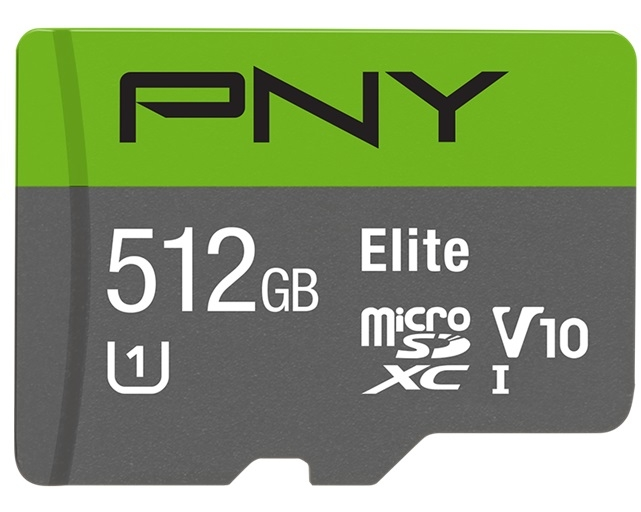 PNY micro-SDXC Elite 512GB PSDU512U1 UHS-I U1/A1(V10)& SD adapter