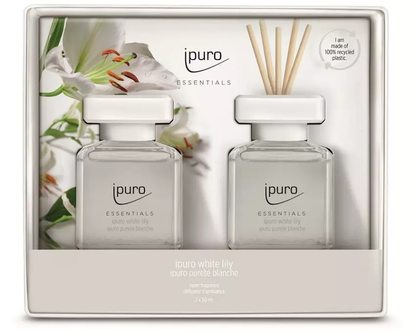 ipuro Duftstäbchen White Lily 2 x 50 ml Set 100 ml