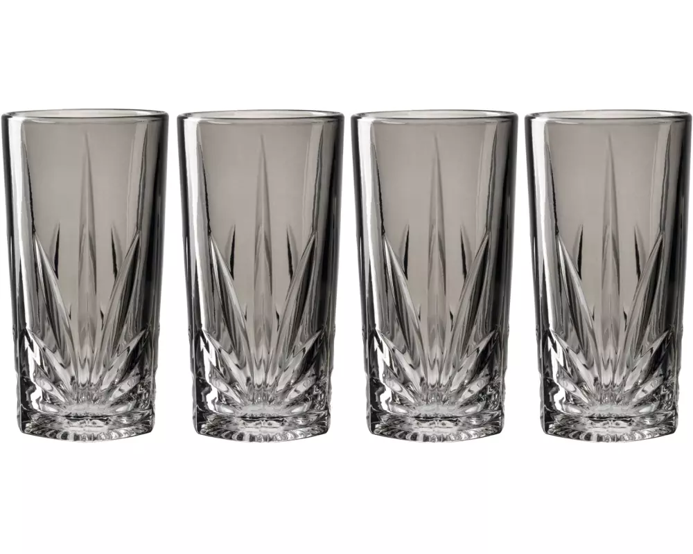 Leonardo Longdrinkglas Capri 390 ml, 4 Stück, Grau