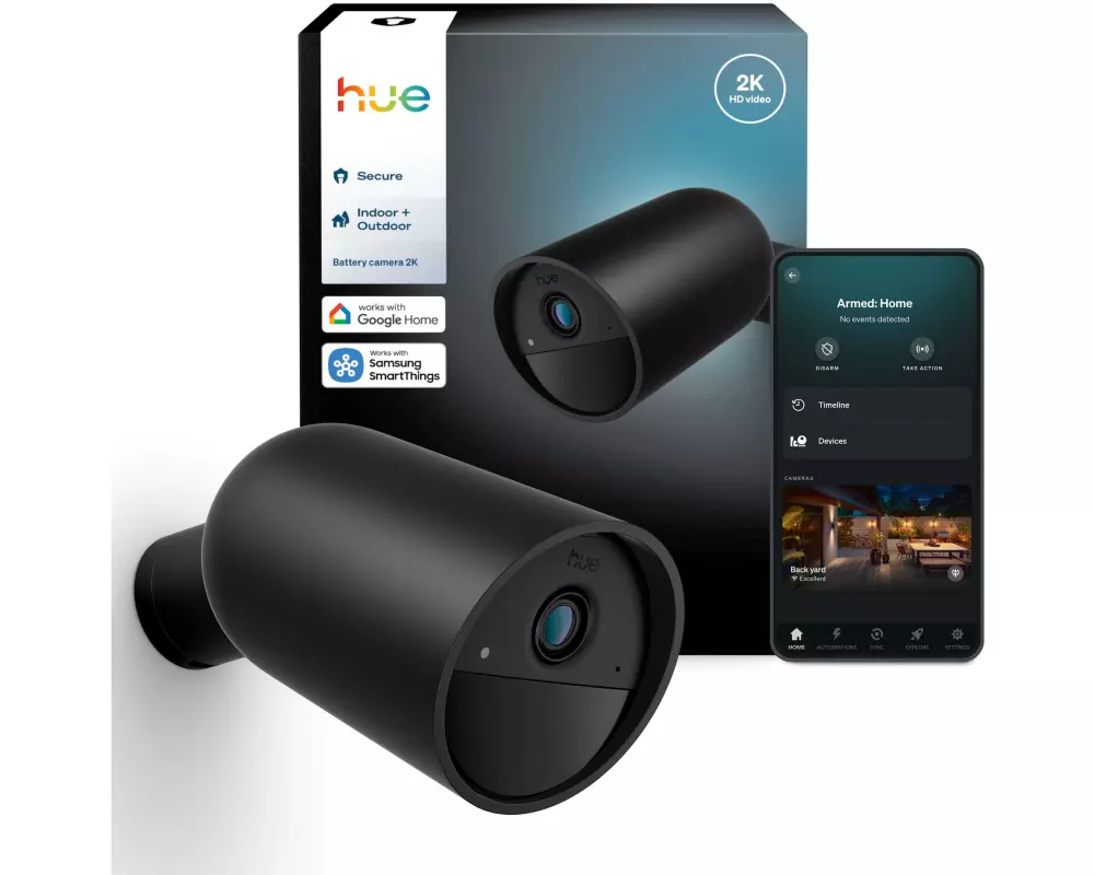 Philips Hue Secure Kamera 2k Akku schwarz