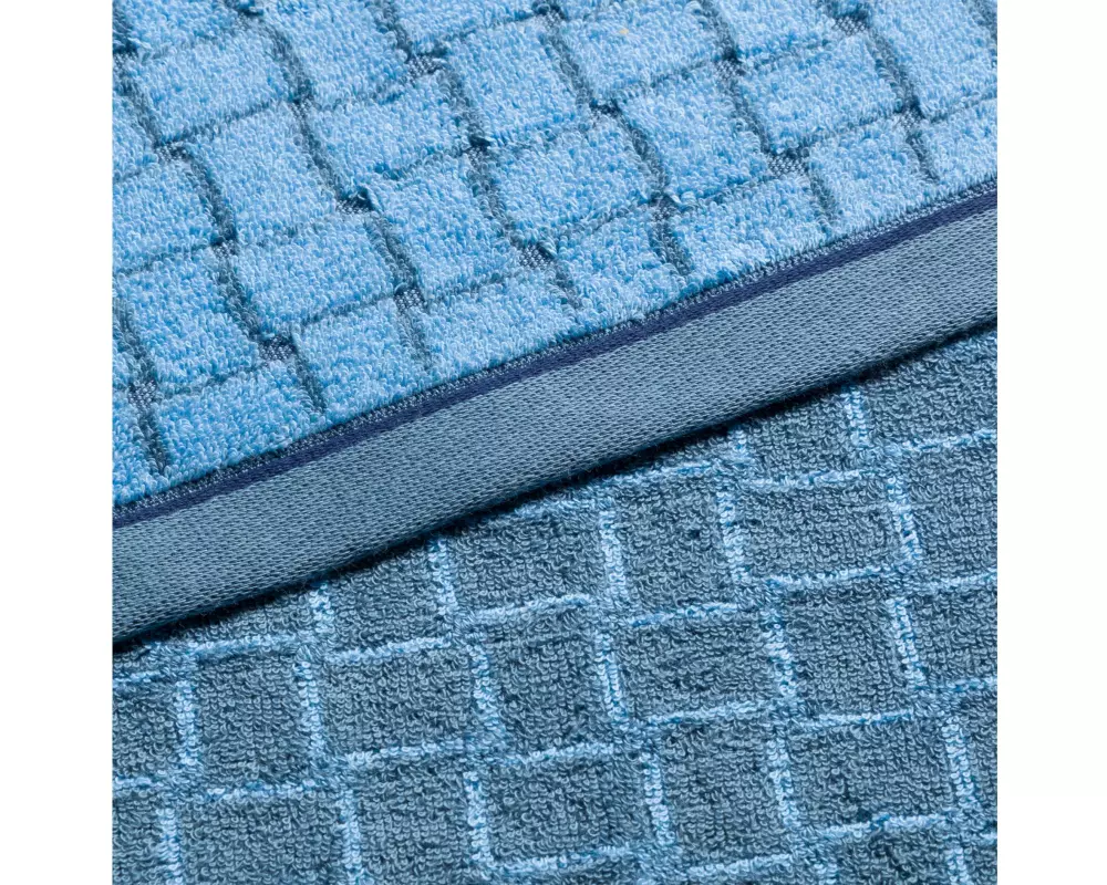Möve Duschtuch Geometric Shapes Mesh 67 x 140 cm, Steel Blue