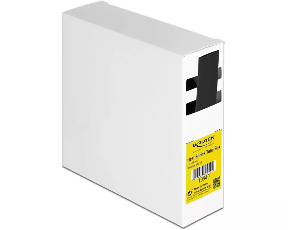 Delock Schrumpfschlauch 7 m x 16 mm Schwarz