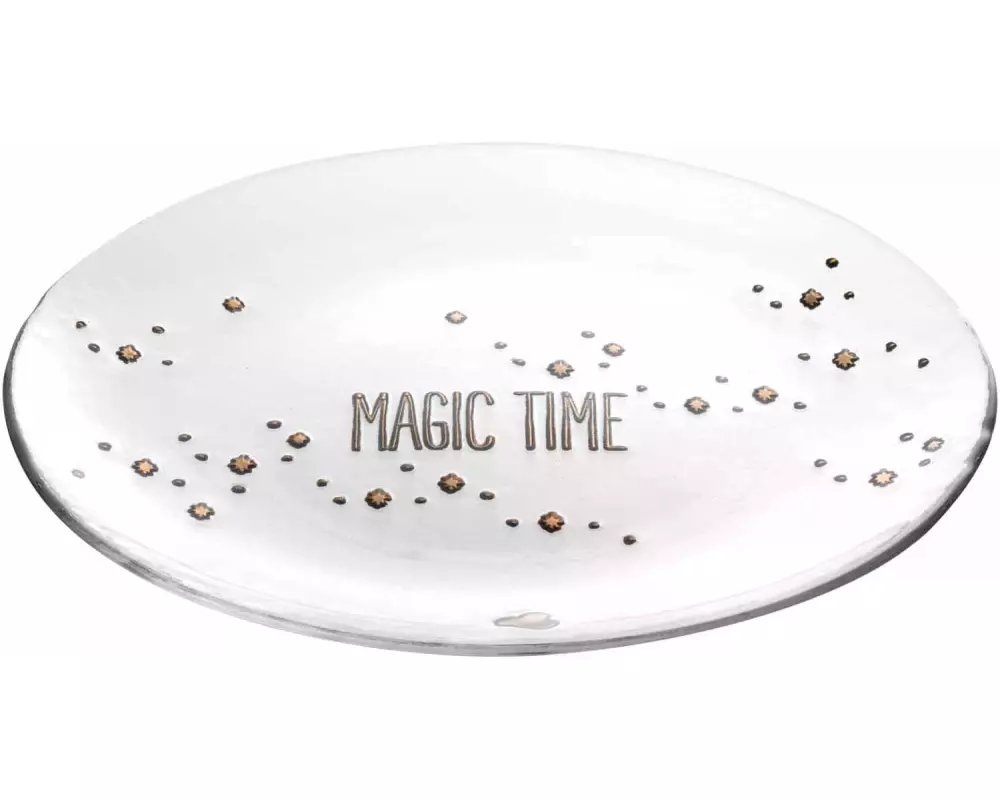 Leonardo Teller Magico Magic Time Ø 21 cm, 2 Stück, Transparent/Gold