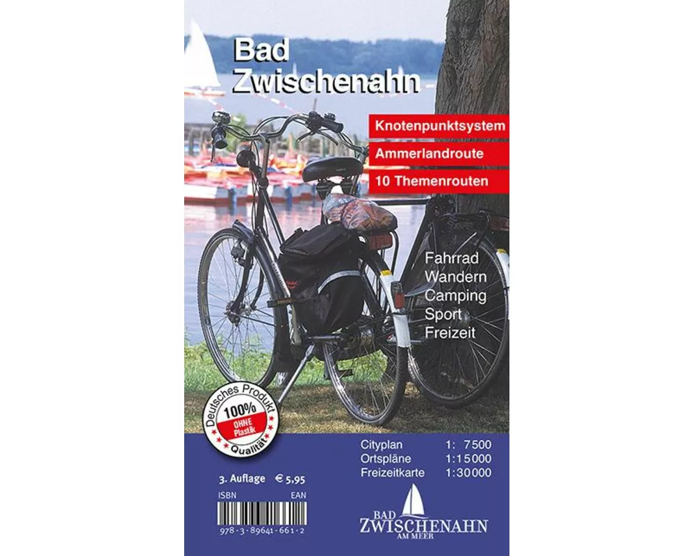 Bad Zwischenahn, KVplan, Radkarte/Knotenpunktkarte/Wanderkarte/Stadtplan, 1:30.000 / 1:15.000 / 1:7.500