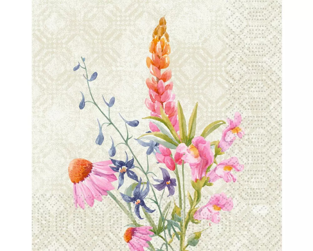 Duni Papierservietten Floret 33 cm x 33 cm, 50 Stück