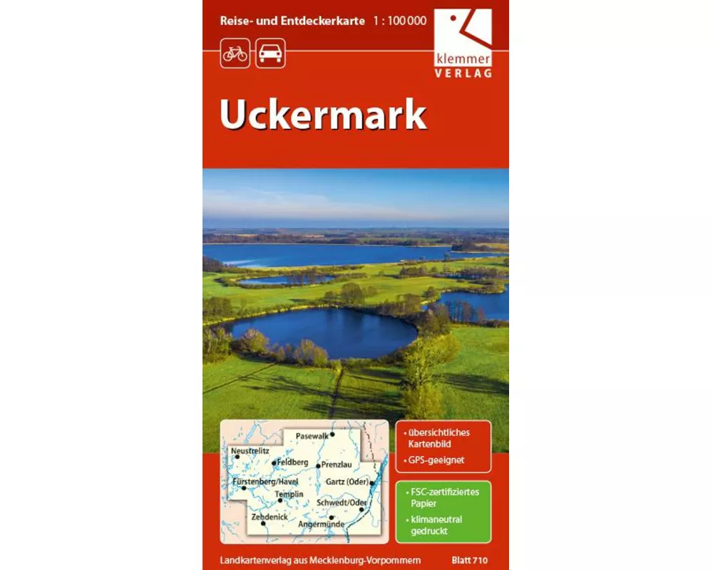 Reise- und Entdeckerkarte Uckermark 1:100.000