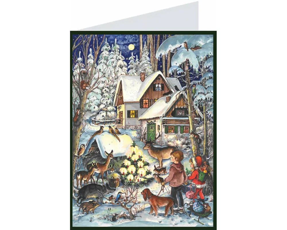 Adventskalender "Postkarte Waldweihnacht"