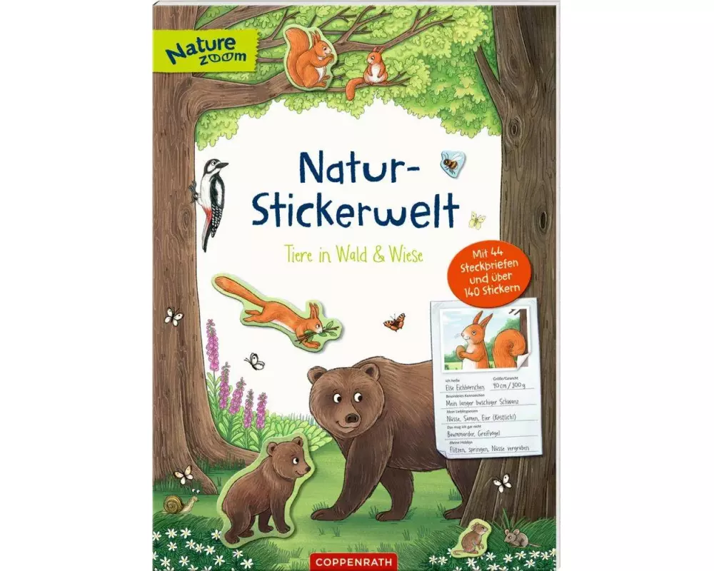 Natur-Stickerwelt: Tiere in Wald und Wiese