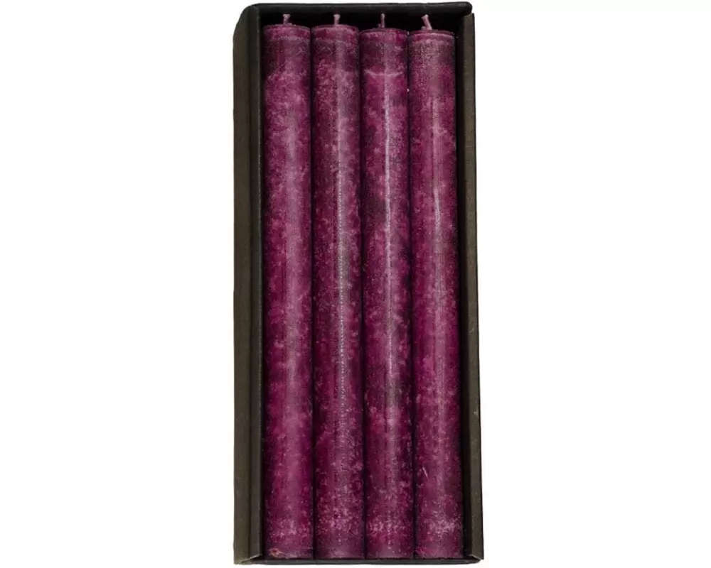 Schulthess Kerzen Stabkerze Brombeer 4 Stück, 24 x 2.2 cm