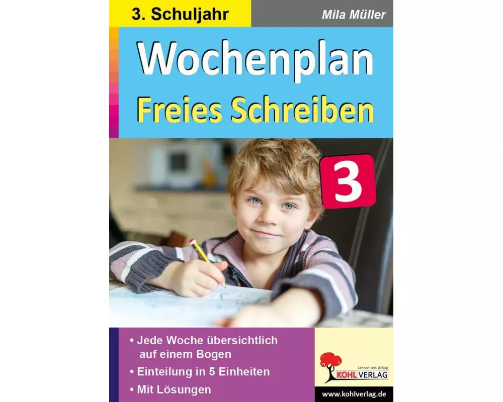 Wochenplan Freies Schreiben / Klasse 3