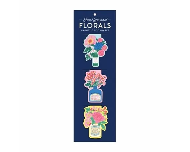 Ever Upward Florals Shaped Magnetic Bookmarks