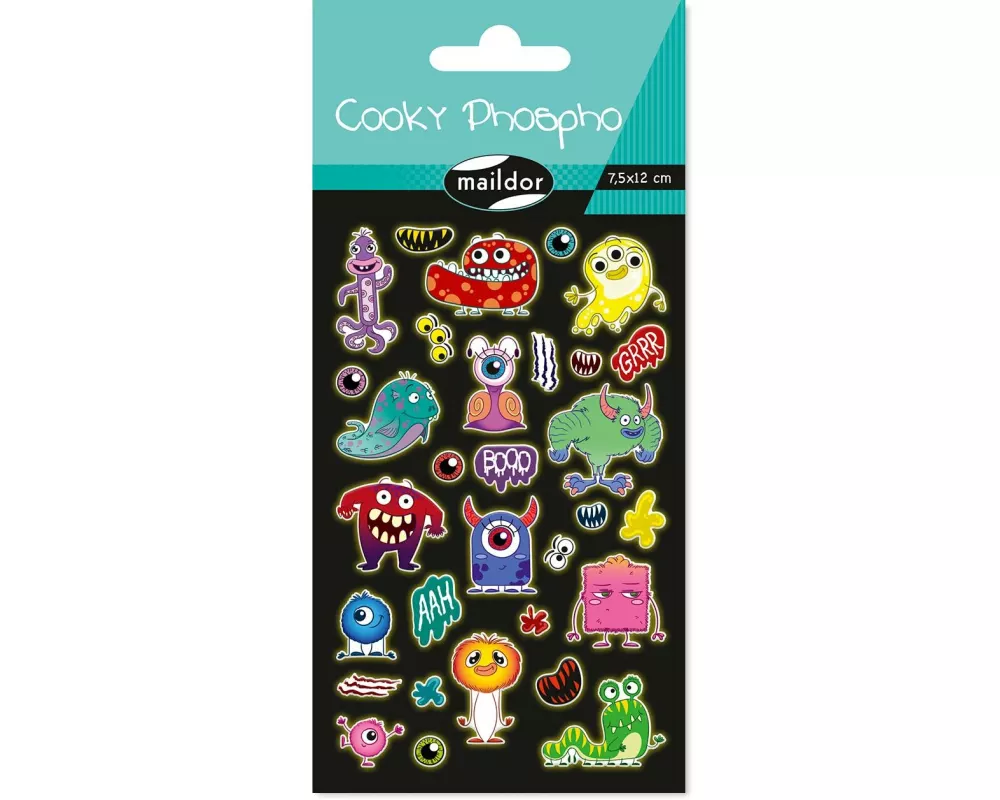 Clairefontaine Motivsticker Phospho Monster