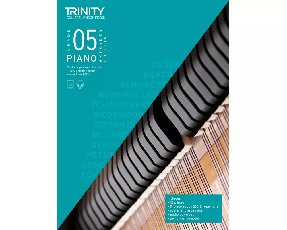 Trinity College London Piano Exam Pieces Plus Exercises From 2021: Grade 5 - Extended Edition