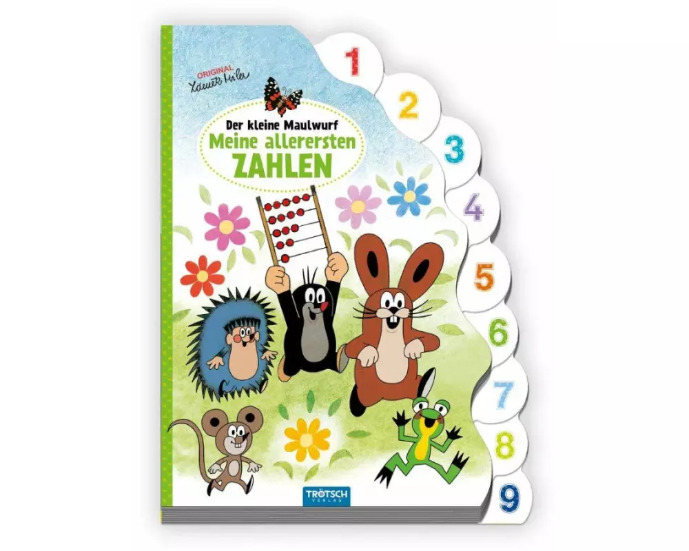 Trötsch Der kleine Maulwurf Pappbilderbuch mit Register Meine allerersten Zahlen